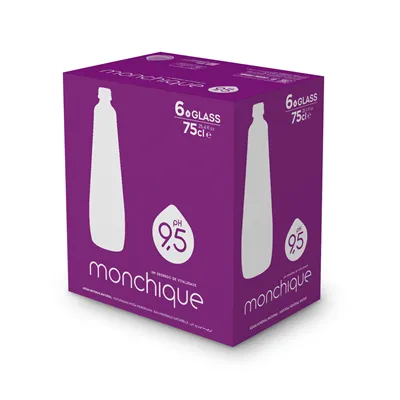 Monchique Água Mineral Alcalina sem Gás Garrafa de Vidro 6 x 750ml